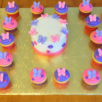 Butterfly Cupcakes client wanted butterfly cupcakes with pink and purple coloring