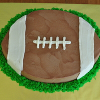 Football Groom's Cake Football shaped cake