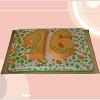 Polka Dot Sweet 16 Cake 