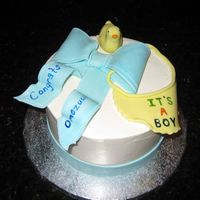 Baby Shower - Rubber Ducky White cake with raspberry filling and covered in buttercream.