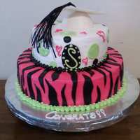 Funky Girly Graduation Cake The instructions for this cake was only funky and girly, Thanks to the many ppl on here for the posts that gave me inspiration for this...