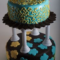 Course 3 Cake This cake was from my last course 3 cake class. Top layer is vanilla and bottom layer is in chocolate, covered with buttercream and fondant...