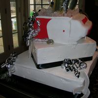 Side View This is just a side view. The ice is rock candy. All decorations on the ice chest are made from fondant.