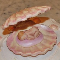 Shell Baby First time making my own mold (used amazing mold putty from Michaels)! So much fun, I thought the shell came out perfect! I used white...