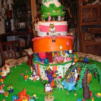 Alice In Wonderland.... I had alot of fun with this cake...I wish I could post more pics of all the characters I did...