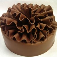 Chocolat chocolate mousse cake covered in choc plastic