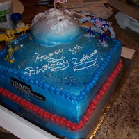 Transformers this is a transformers birthday cake for a 8 year old boy, who loves these movies.