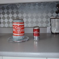 Old Milwaukee Cereal treats, fondant, royal icing, silver and opal spray