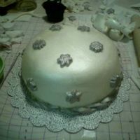 Snowflake I had fun with my friends making this fondant cake and one other right before Christmas!