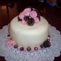 Practice Cake! My 1st attempt at Chocolate Modeling Clay! I love it! This is just a practice cake for my soon to be SIL to see and taste. The roses were...