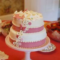 Butterflies And Flowers Bridal Shower Cake 