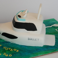 Bon Voyage Yacht Cake Organic carrot cake with cream cheese swiss meringue buttercream frosting.