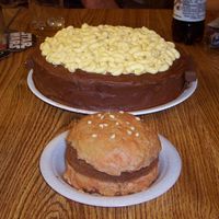 7Th Birthday Hamburger And Mac & Cheese This cake was created by my MIL with only a basic piping set, she mixed the colors herself. This is the third fabulous cake she's...