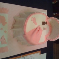 Pink Bassinette royal icing top-butter-cream with mmf