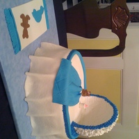 Boy Bassinette royal icing top-butter-cream and mmf