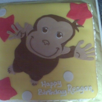 Curious George Butter flavored cake, buttercream and fondant