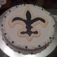 The Saints - For Superbowl Quick cake for the Saints going to the superbowl. I am a STEELERS fan, but family requested this cake, so I broke down and did it. Usually...