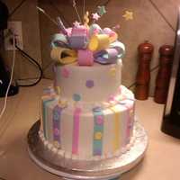 Pastel Birthday Cake This cake was for a friends daughter that was turning 2.. they told me they wanted the colors to be pastel... They Love it!! TFL