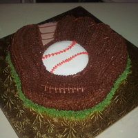 Baseball Glove B-Day Cake Almond " Ponque" and buttercream. Rolled Fondant details. This cake was very special clients, they always have given me...