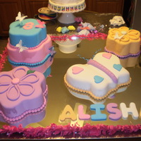 Flower And Butterfly Cake Almond ponque, rolled fondant all cake's and details in pastillage. I love this cake and the butterfly. Mom's friend daughter b-...