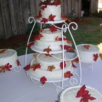 Fall Wedding Cake This is the third wedding cake I made for a friend's early fall wedding.