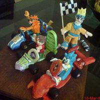 Racin' The Videogame Faves For 8Th Championship Stylised Go-Karts that went on a figure 8 racing track [for my sons 8th] featuring Dodge viper Kart driven by 'Sonic the Hedgehog'...