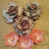 Beautiful Gum Paste Flowers & Roses I was bored today so I taught to practice some more roses and Pearl Dust Techniques, trying out different colors on Multi Color Flowers!