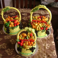 Basket Weave And Marzipan Fruit This cake was made for cousin's daughter wedding. Fruit cakes with basket weave and marzipan fruit. I really enjoyed making the the...