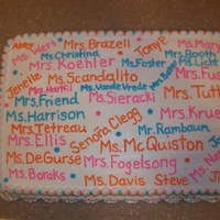 Teacher Appreciation Cake sheet cake done in bc