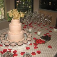 Engagement Party Cake This is a cake for my sisters Engagement party and my first time stacking. The first layer is pink champagne, next is snickerdoodle and the...