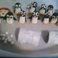Penguins For My Christmas Cake These are my little fondant penguins, I'm going to make 2 christmas igloo cakes and these penguins are going to be all over them..