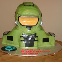 Halo My first carved cake! Its made out of all cake and fondant =) I hope I did this game justice!