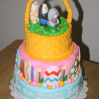 Do The Bunny Hop! A fun Easter Cake =) Everything is done with fondant.