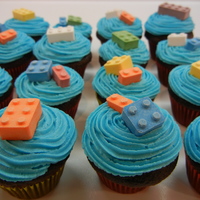 Mini Lego Cupcakes candy lego topped cupcakes