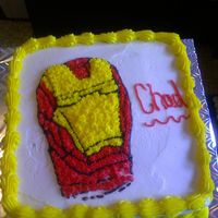Iron Man Freestyle of Iron Man for my nephew. All buttercream.