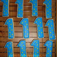 Number 1 Cookies Number 1 cookies with royal icing