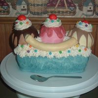 Banana Split;-) Thanks to all of the cakes out there for the inspiration and special thanks to merissa for the instructions;-) Instead of the oval pan for...