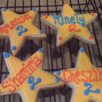 Soon To Be 2Nd Graders My friend is a 1st grade teacher, and wanted to send her class off with some cookies at the end of year. Sugar cookies w/ RI decorations