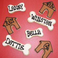 Puppy Party I bought some fun dog themed cookie cutters, and couldn't wait to make them. I did them for all of my friends and their dogs. :)....