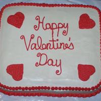 Valentine's Day Sheet Cake 