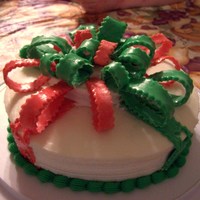 Christmas Present Buttercream w/fondant accents.