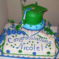 Star Graduation Cap graduation cake with fondant tassel and stars