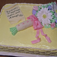 Flower Shower Gumpaste flowers, fondant flower holder and paper