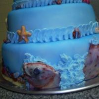 Fishing Cake Fish is made out of fondant. handpainted.