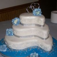 My First Wedding Cake This was my first wedding cake. I made it for my Mothers wedding. Let me know what you think of it.