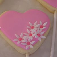 Heart For Fundraiser This is a sample of a heart with gumpaste flowers that I will be putting in a bouquet for a local dance studio.