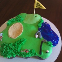 Golf Cource Cupcake Cake