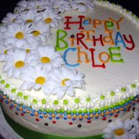 Daisy-Dot I designed this cake to match a friend's party decorations.