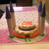 Castle Cake I made this for my daughter who just turned 3. She loves the who princess thing right now so I made her a castle for her bday. It's my...