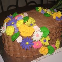 Course Two Cake Chocolate cake with chocolate buttercream.